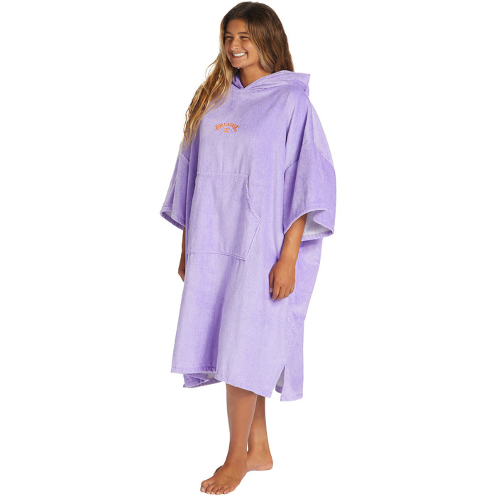 2024 Billabong Womens Hooded Towel Change Robe / Poncho ABJAA00169 - Lilac Breeze